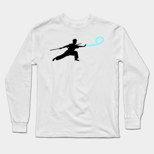 Wushu Wind Force Blow Silhouette Long Sleeve T-Shirt